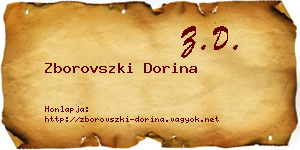 Zborovszki Dorina névjegykártya