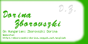 dorina zborovszki business card